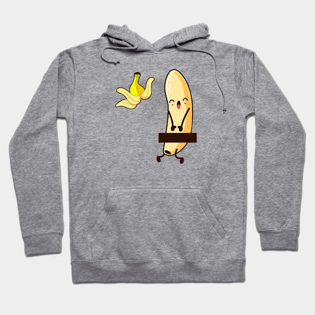 Banana Strip Hoodie by Alema Art